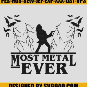 Eddie Munson Embroidery Design- Metallica Embroidery Machine File