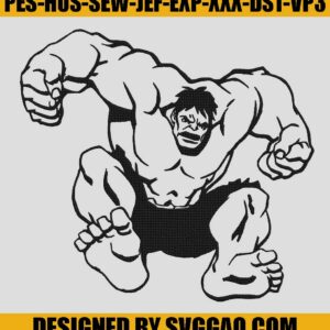 Hulk Embroidery Design, Super Hero Embroidery Machine File