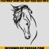 Horse Head License Plate Embroidery Design, Horse Embroidery Machine File 1 Horse Head License Plate Embroidery Design Horse Embroidery Machine File