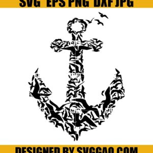 Anchor SVG- Anchor Birds SVG- Nautical SVG