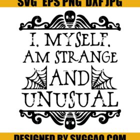 I Myself Am Strange And Unusual Svg, Halloween Svg