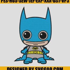Chibi Batman Embroidery Design- Batman Embroidery Machine File