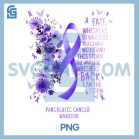Pancreatic Cancer Warrior PNG, I Am The Storm Pancreatic Cancer Awareness PNG