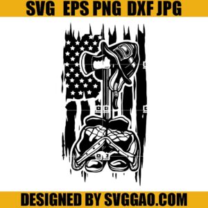 US Firefighter SVG, Patriotic Firefighter SVG, USA Flag Veteran SVG