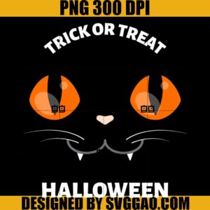 Trick or Trick PNG, Cat Halloween PNG