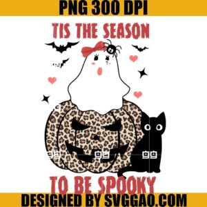 Tis The Season To Be Spooky PNG, Pumpkin Leopard PNG