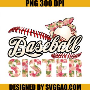 Baseball Sister Cute Baseball PNG, For Sisters Children PNG