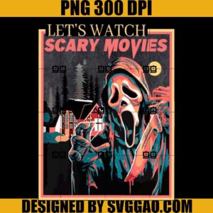 Let's Watch Scary Movies PNG, Ghostface From Scream Horror Movie PNG