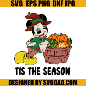 Fall Mickey SVG, Autumn Harvest Pumpkin Season SVG, Thanksgiving SVG