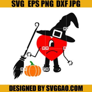 Bad Bunny Halloween SVG, Bad Bnny Witch SVG, Halloween Pumpkin SVG