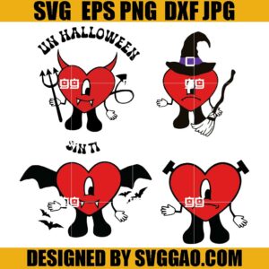 Bad Bunny Halloween SVG Bundle, Un Halloween Sin Ti SVG, Baby Benito SVG