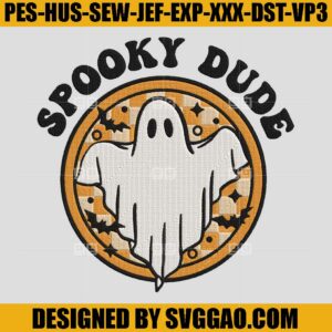 Spooky Dude Embroidery Design, Trick Or Treat Embroidery File