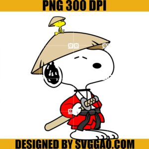 Snoopy Samurai PNG, Woodstock PNG