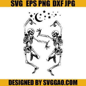 Dancing Skeletons SVG, Skeletons Halloween SVG