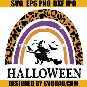 Boo Rainbow SVG, Halloween Rainbow SVG, Boho Rainbow SVG