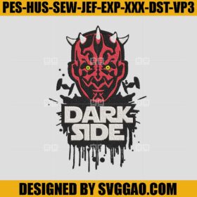 Darth Maul Embroidery Design, Dark Side Embroidery Machine File
