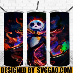 Jack Skellington Tumbler Wrap PNG, Nightmare Before Christmas Tumbler 20 oz
