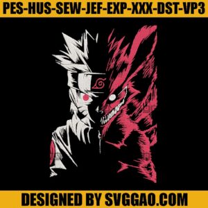 Naruto Kurama Embroidery Design, Naruto Shippuden Kurama Embroidery File