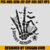 Spooky Season Embroidery Design, Skeleton Hand Embroidery Machine File 2 Spooky Season Embroidery Design Skeleton Hand Embroidery Machine File