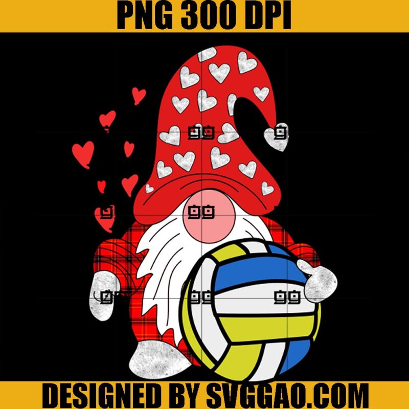 Volleyball Gnome PNG, Gnome Matching Family Christmas PNG
