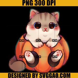 Pumpkin Kitty PNG, Pumpkin Halloween PNG