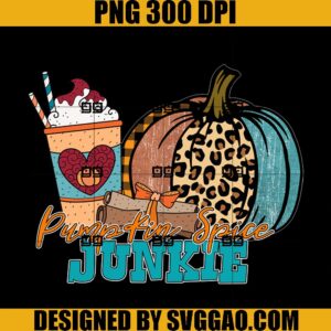 Pumpkin Spice Junkie PNG, Halloween Pumpkin PNG, Pumpkin Leopard PNG