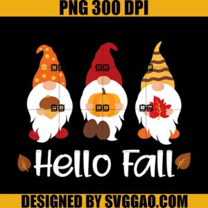 Hello Fall Gnome Thankful PNG, Thanks Giving PNG