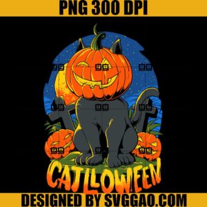 Halloween Cat PNG, Cat Pumpkin PNG