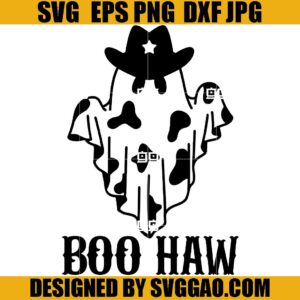Boo-Haw-SVG,-Halloween-SVG,-Funny-Halloween-SVG,-Cowboy-Ghost-SVG