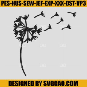 Dandelion Embroidery Design, Dandelion Embroidery Machine File