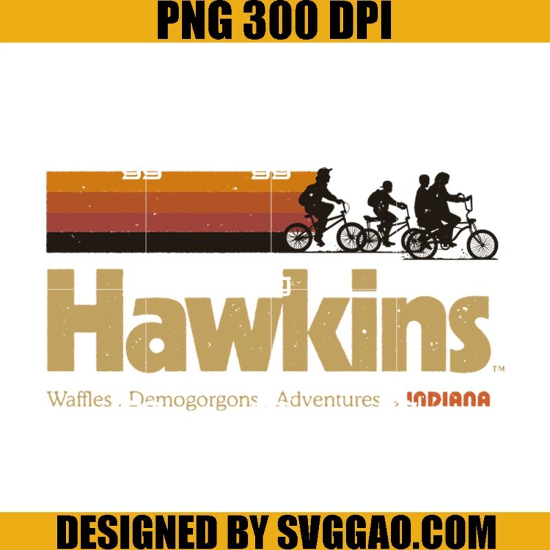 Visit Hawkins Indiana PNG, Vintage PNG