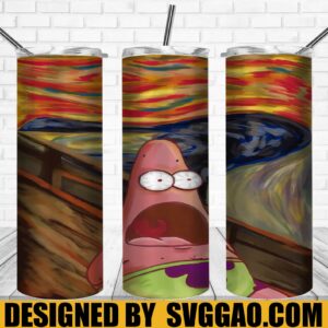 Patrick Star 20oz Skinny Tumbler Designs, Sublimation Designs PNG