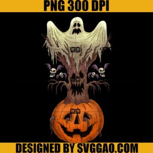 Spooky Totem PNG, Pumpkin Boo PNG