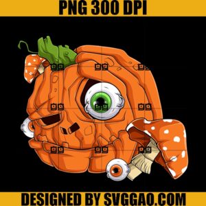 Pumpkin With Mushrooms PNG, Mushrooms Halloween PNG