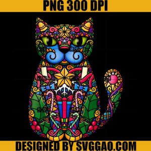 Christmas Cat PNG, Cat Gift Christmas PNG