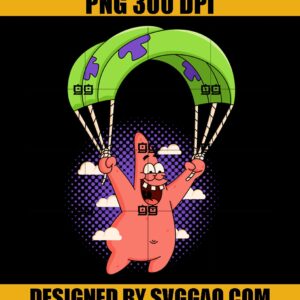 Patrick Parachute PNG, Funny Patrick PNG