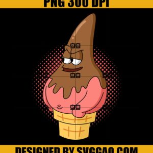 Patrick Chocolate Ice Cream PNG, Cartoon Patrick PNG