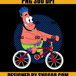 Patrick Bicycle PNG, Cartoon Patrick PNG