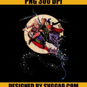 Hocus Pocus Sanderson Sisters Moon Witches PNG, Distressed PNG