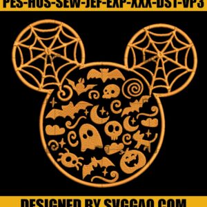 Mickey Mouse Pumpkin Embroidery Design, Halloween Pumpkin Embroidery ...