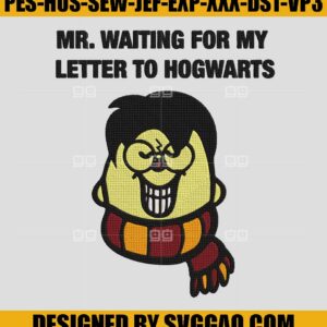 Mr Men Hogwarts Embroidery Design, Harry Potter Embroidery Machine File