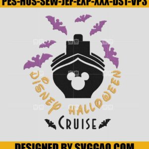 Halloween Cruise Trick Or Treat Embroidery Design, Disney Halloween Embroidery Machine File