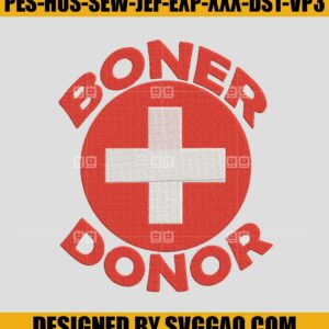 Boner Donor Embroidery Design, Halloween Embroidery, Boner Embroidery Machine File