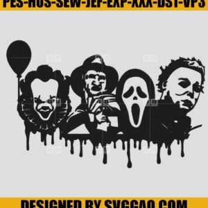 Horror Jason Embroidery Design, It Embroidery Machine File
