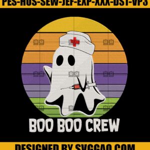 Boo Boo Crew Birthday Embroidery, Halloween Embroidery