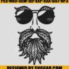 Beardman Cannabis Smoking Embroidery, Cannabis Embroidery