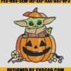 Baby Yoda Embroidery Design, Star Wars Pumkins Embroidery