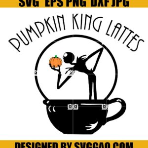 Pumpkin King Lattes SVG, Jack Skellington SVG