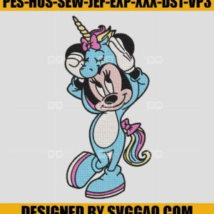 Mickey Mouse Unicorn Embroidery Design, Disney Embroidery File