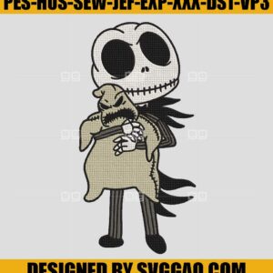 Jack With Oogie Boogie Embroidery Design, Halloween Embroidery File